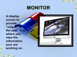 Parts of a computer | PPTX