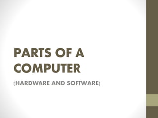 Parts of a computer | PPTX