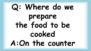 Parts of a kitchen with conversation | PPTX