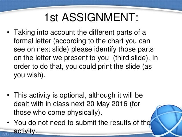 Parts of a letter. activities.