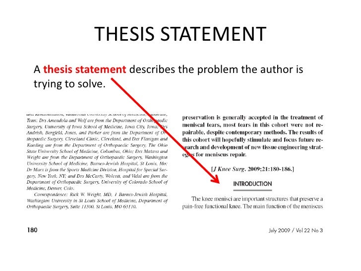 thesis in journal article