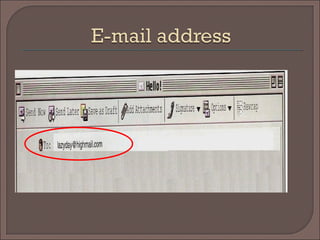 Parts of an e mail