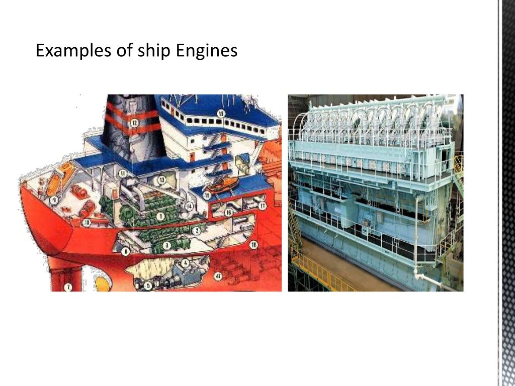 Parts of a Ship Engine