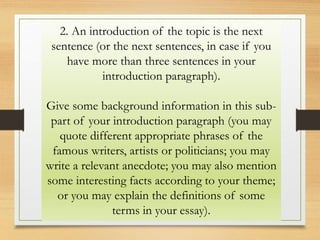 parts of an extended essay