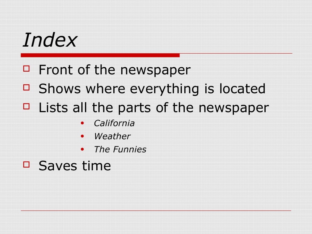 Parts of a_newspaper