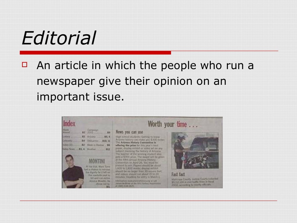 Parts of a_newspaper