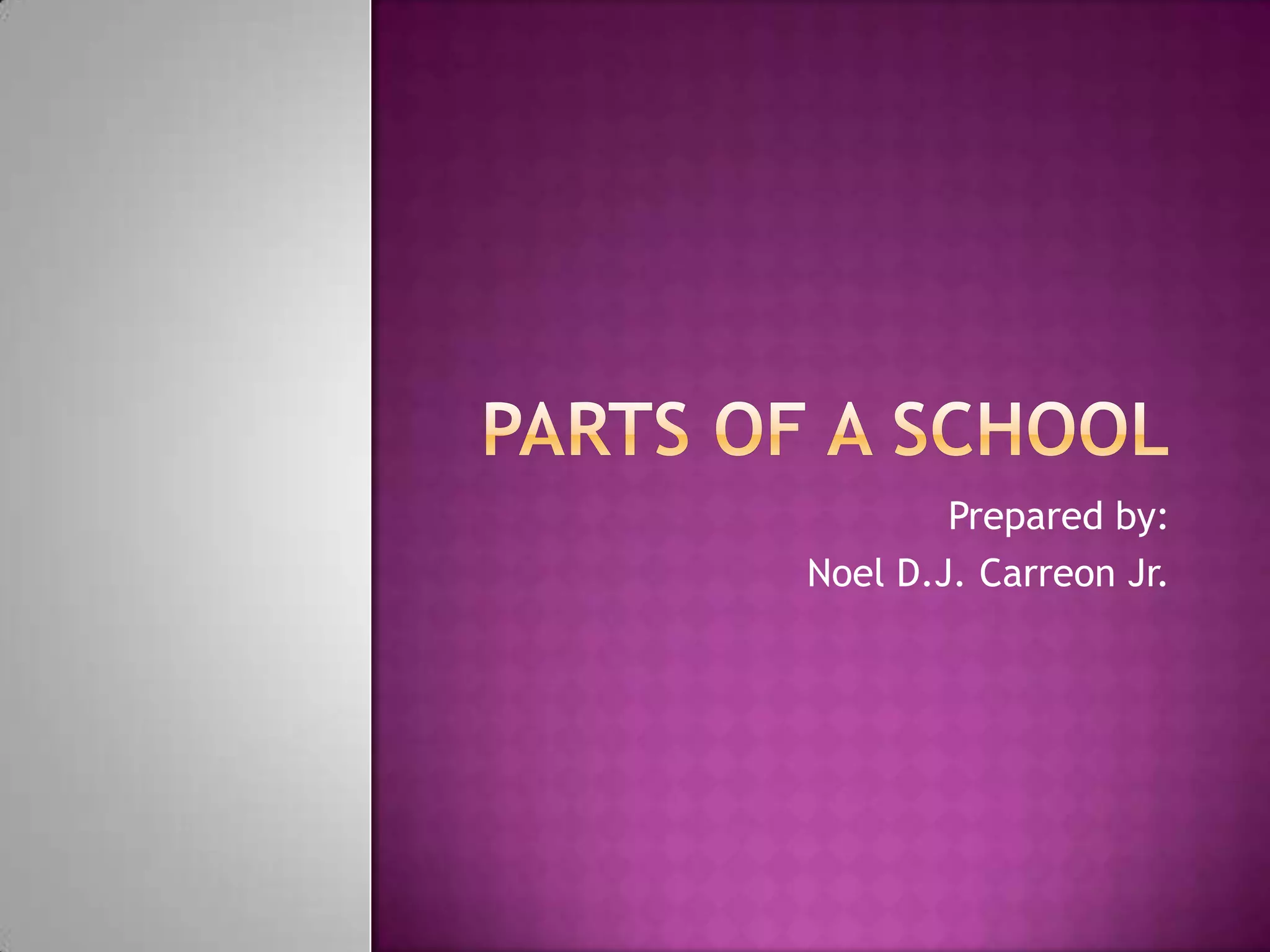 Parts of a School | PPTX