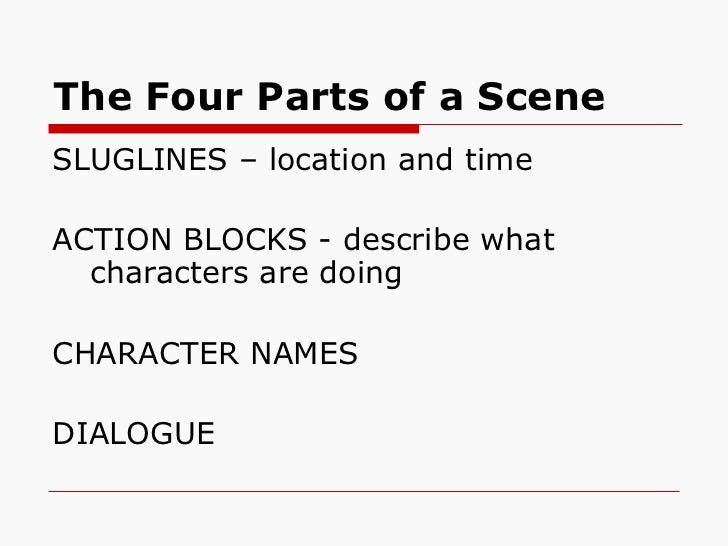 Parts of a Script