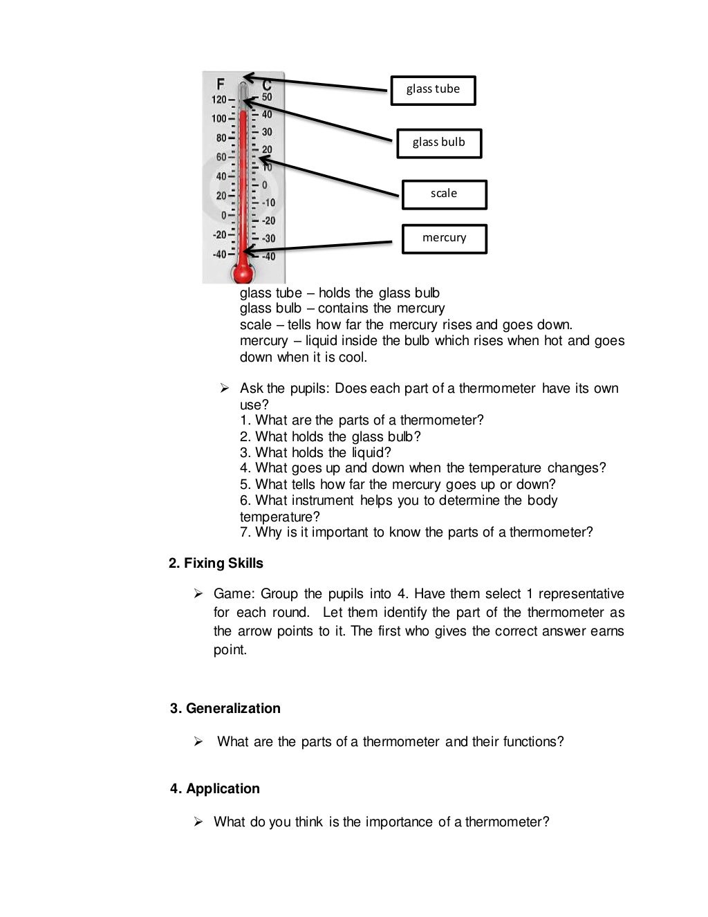 Parts Of A Thermometer