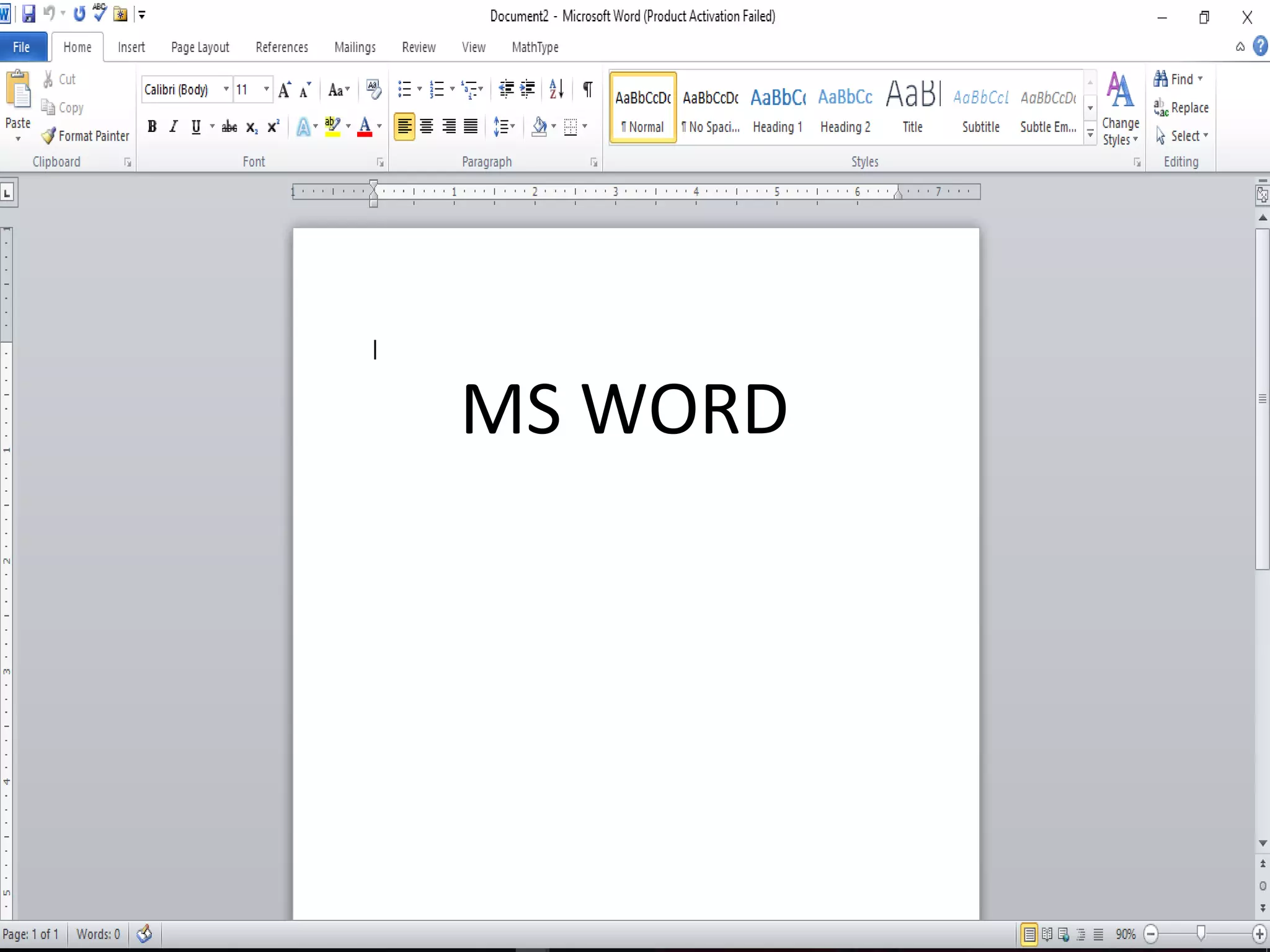MS WORD
