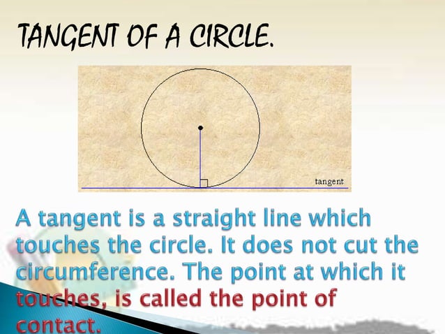 Parts of circle secant tangent PPT