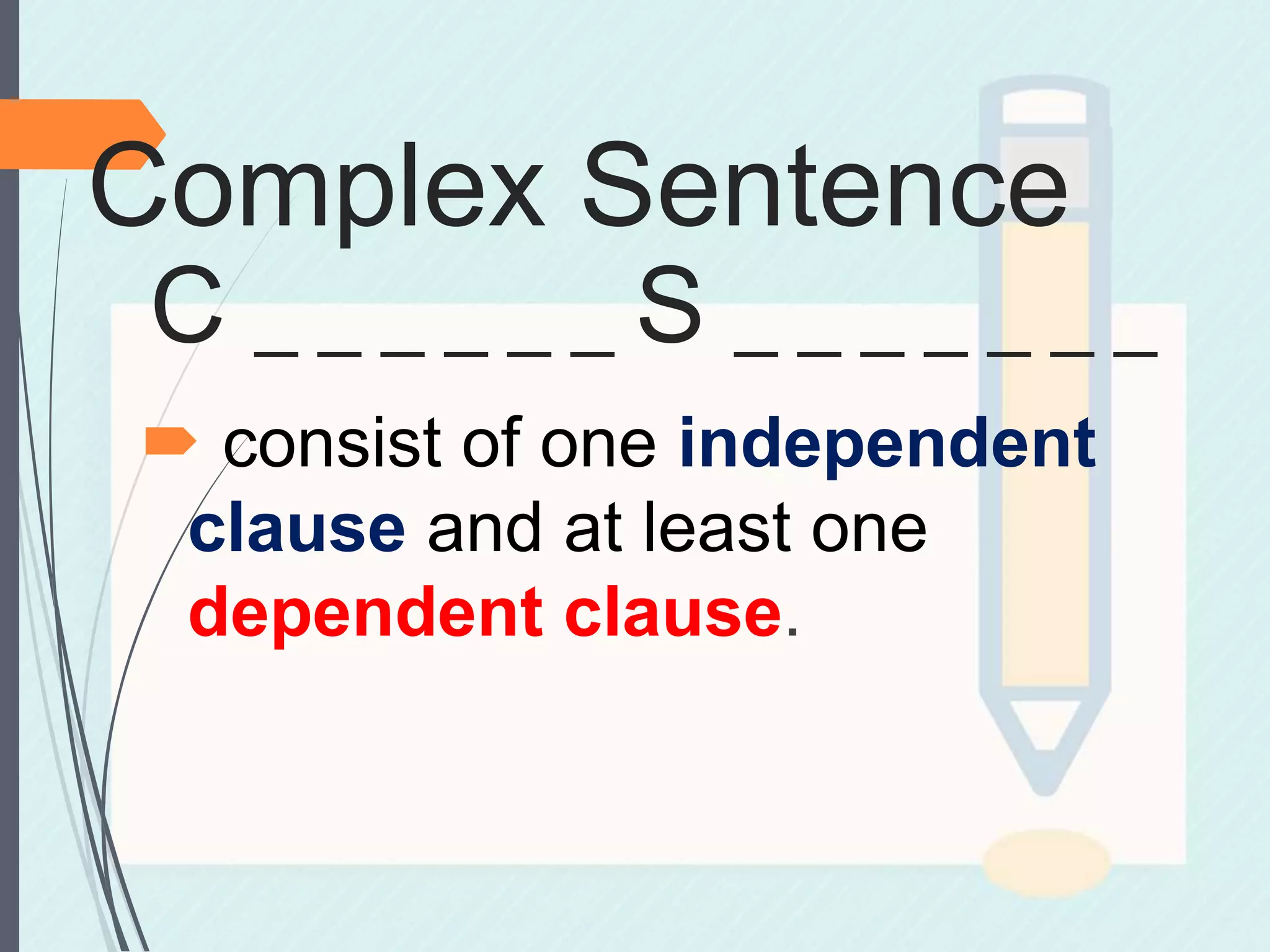 Parts of Complex Sentence | PPTX