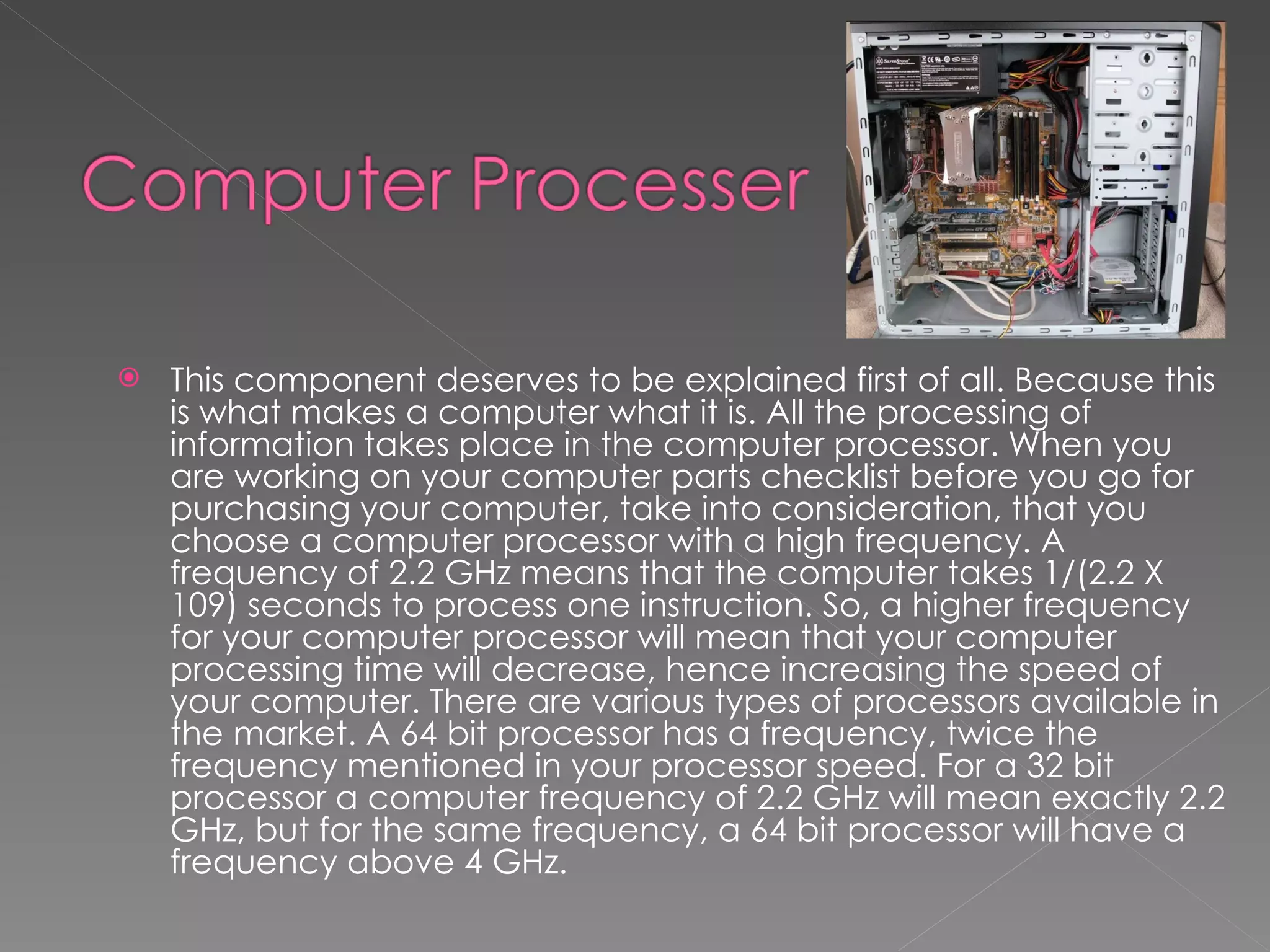 Parts of Computer | PPT | Computer Peripherals | Computing