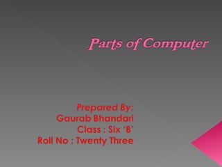 Parts of Computer | PPT