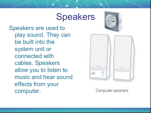 parts of computer speaker