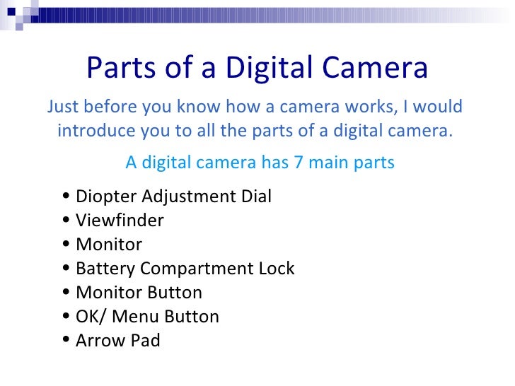 Parts Of Digital Camera