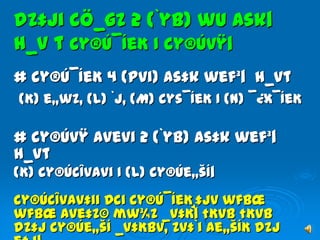 dz‡ji cÖ_gZ 2 (`yB) wU Ask|
h_v t cy®ú¯ÍeK I cy®úvÿ|
# cy®ú¯ÍeK 4 (Pvi) As‡k wef³| h_vt
(K) e„wZ, (L) `j, (M) cys¯ÍeK I (N) ¯¿x¯ÍeK

# cy®úvÿ Avevi 2 (`yB) As‡k wef³|
h_vt
(K) cy®úcÎvavi I (L) cy®úe„šÍ|
cy®úcÎvav‡ii Dci cy®ú¯ÍeK¸‡jv wfbœ
wfbœ Ave‡Z© mw¾Z _v‡K| †Kvb †Kvb
dz‡j cy®úe„šÍ _v‡Kbv, Zv‡`i Ae„šÍK dzj
 