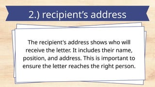 Name Recipient parts of letter request., Fighting..pptx