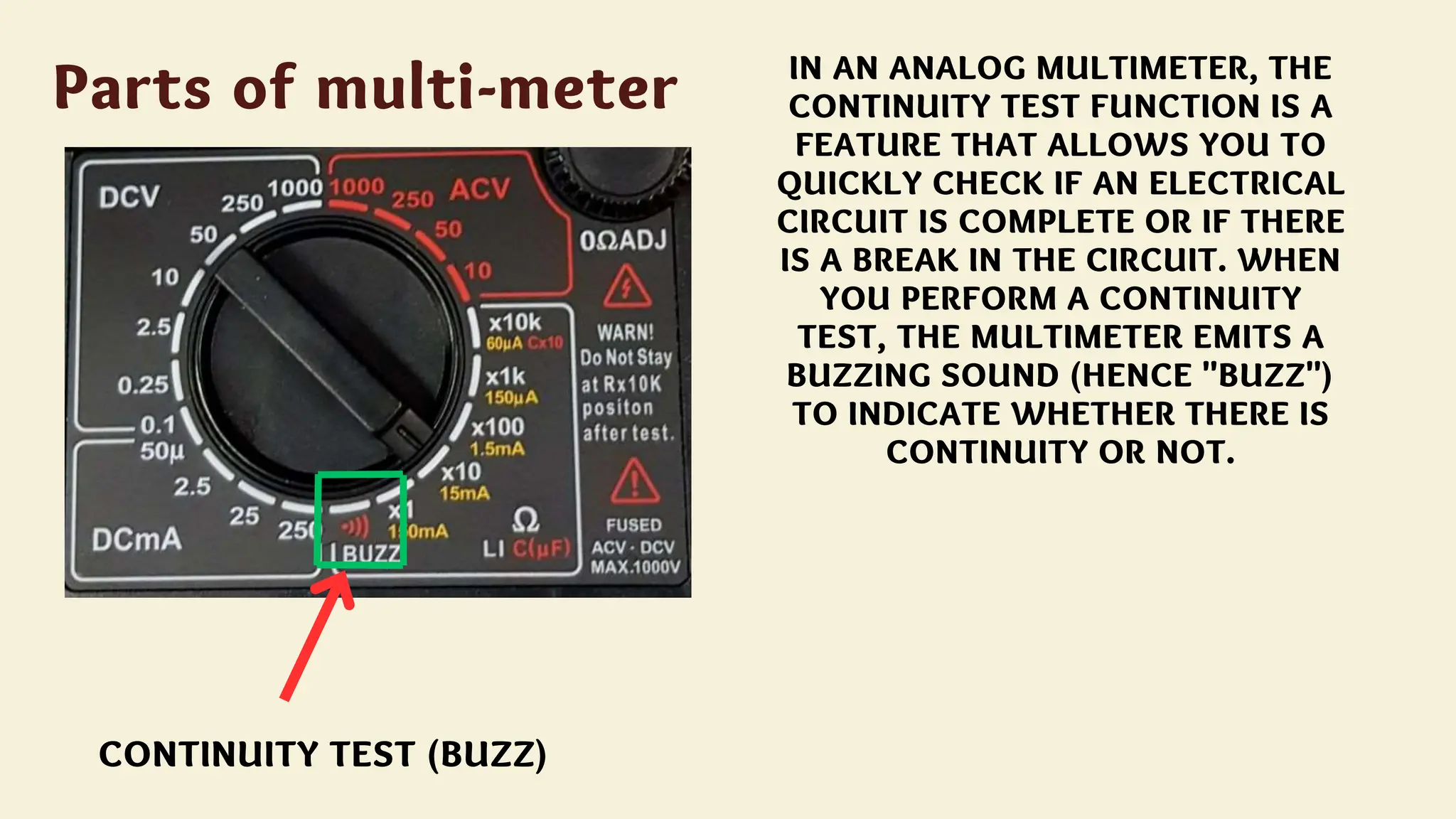 PARTS OF MULTIMETER/MULTITESTER AND ITS USES.pptx