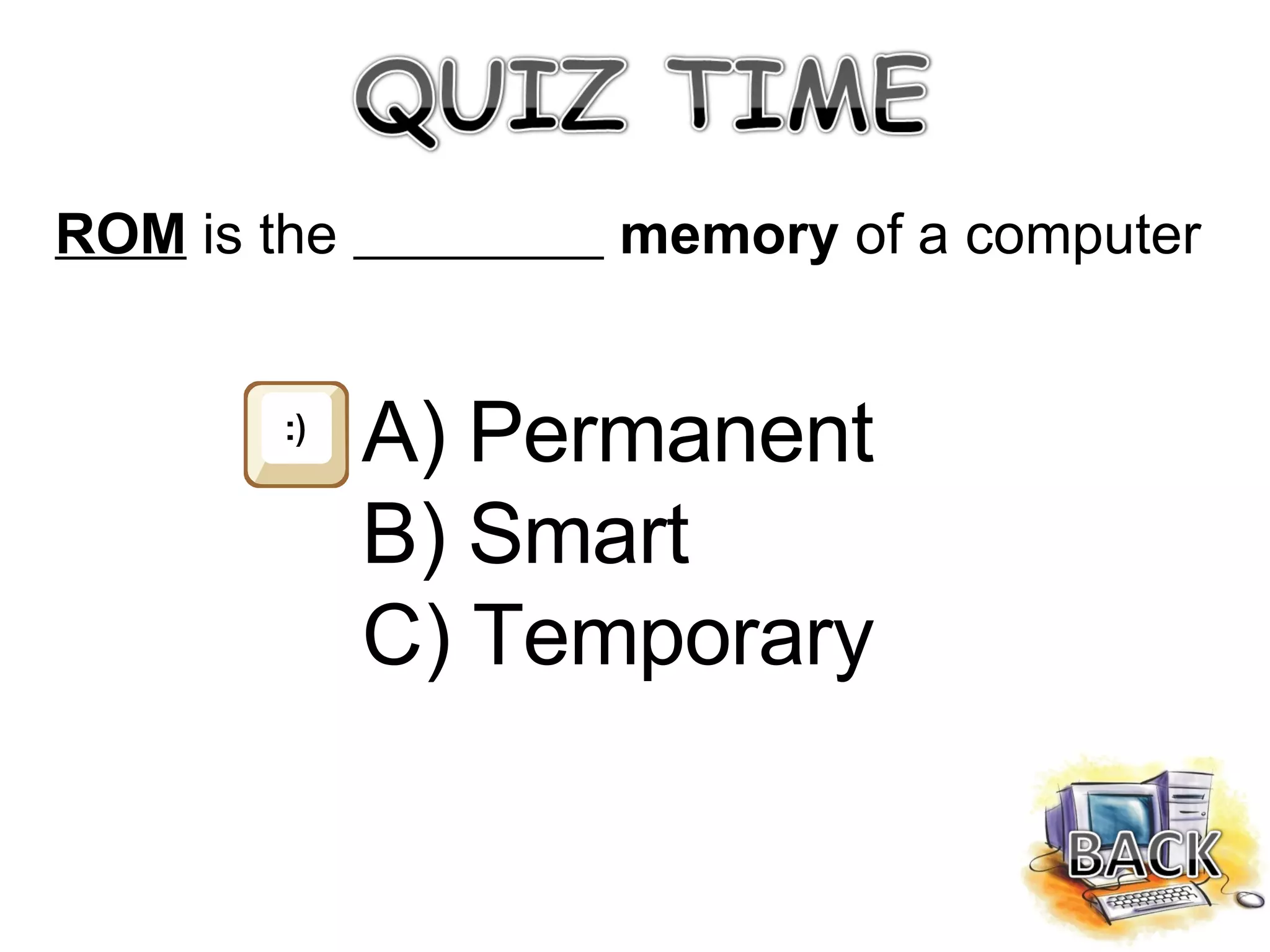 Computer Code Temprory Parts of a Computer | PPT