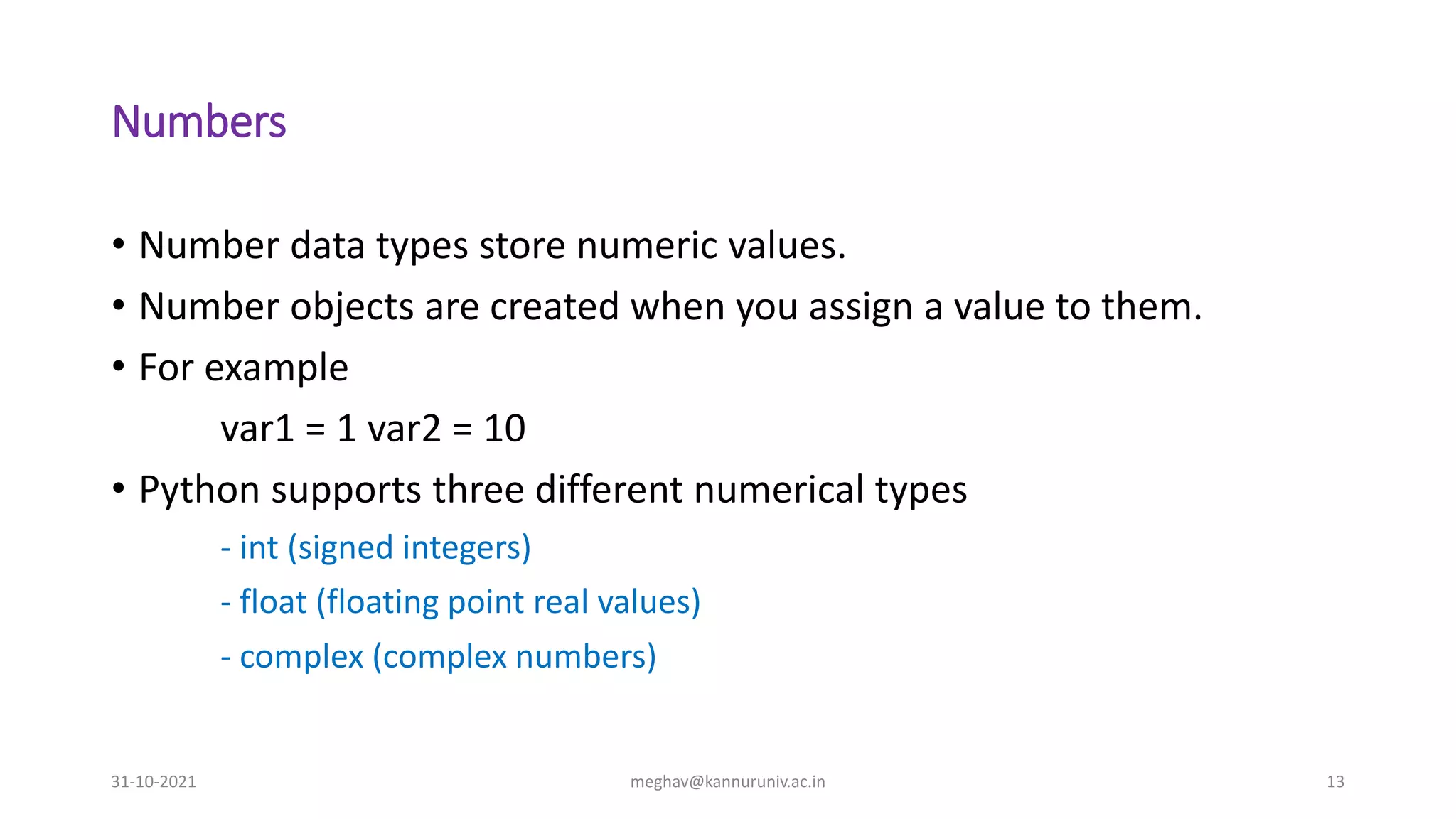 Parts of python programming language | PPTX | Programming Languages ...