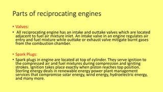 Parts of reciprocating engine