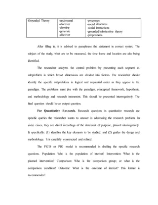 Parts of research paper | DOC