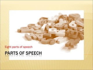 Eight parts of speech 