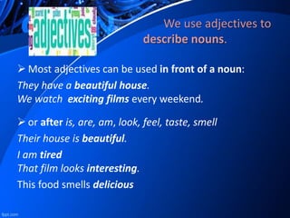 Parts of speech, Grammar with examples and exercises | PPTX