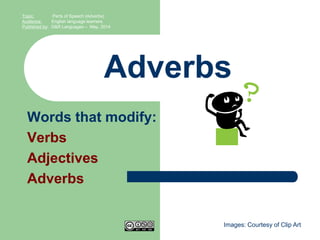 Parts of Speech (Adverbs) | PPT