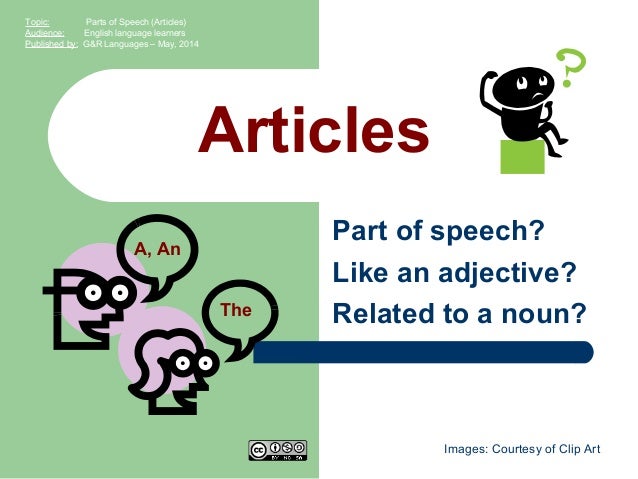 Parts Of Speech Articles