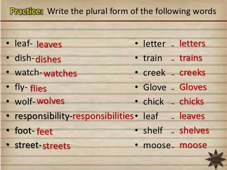 nouns verbs adjectives articles write the plural form of each noun