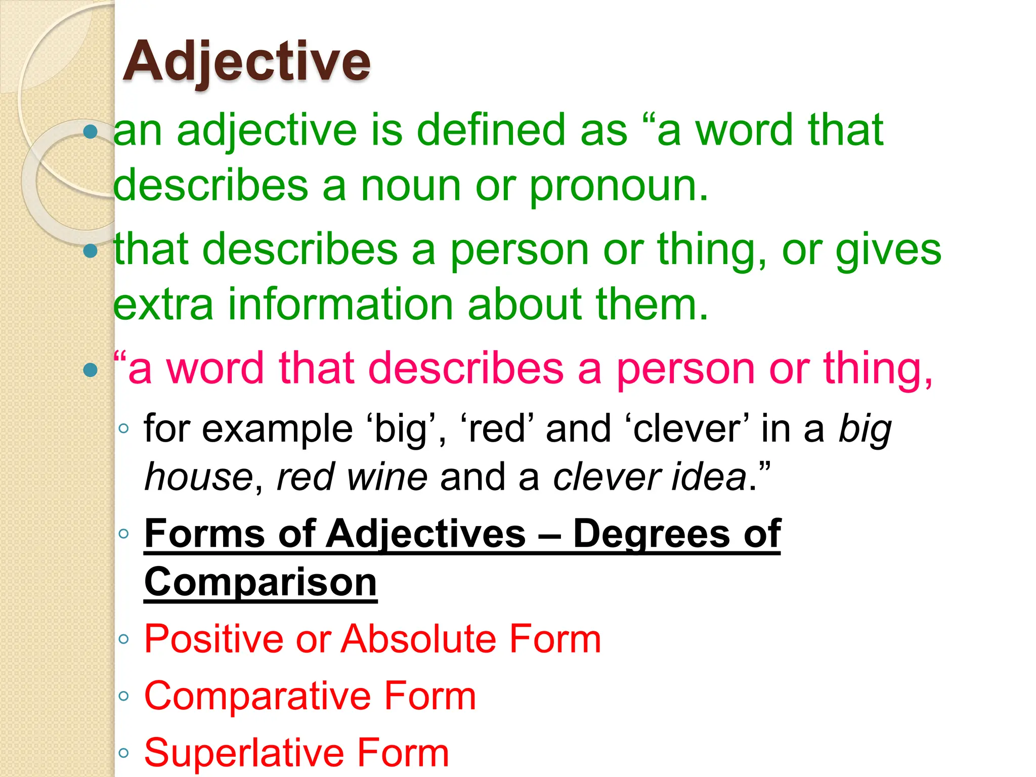 Parts of Speech in English Grammar part 1 | PPTX