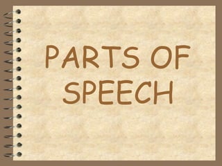 PARTS OF
SPEECH
 