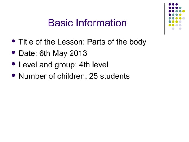 Parts of the body | PPT | Education