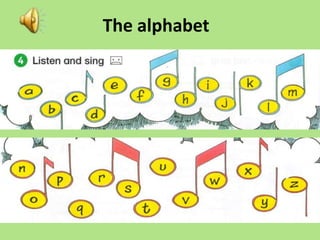 The alphabet
 
