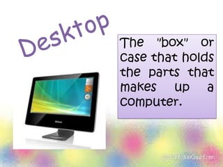 Parts of the computer and thier function | PPTX