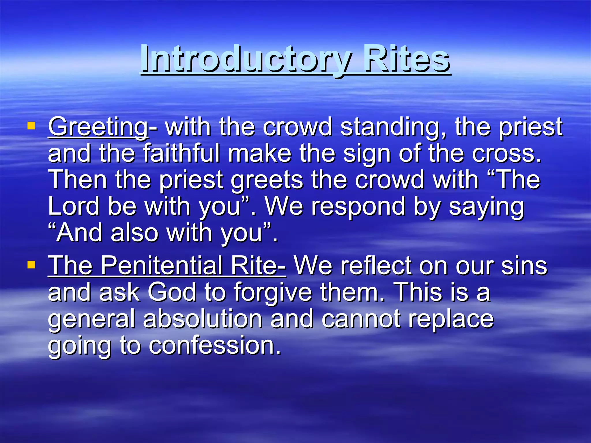 Parts of the mass | PPT