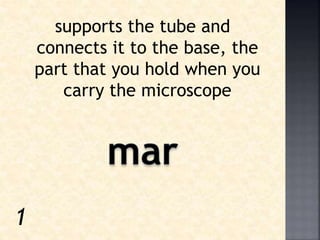 Parts of the microscope and their functions (Game)