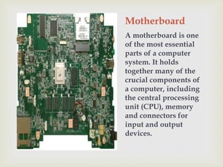 Parts of the system unit | PPT