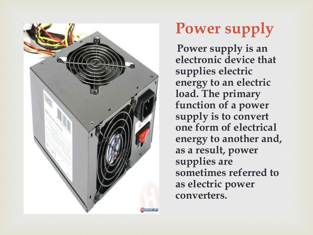 Parts of the system unit