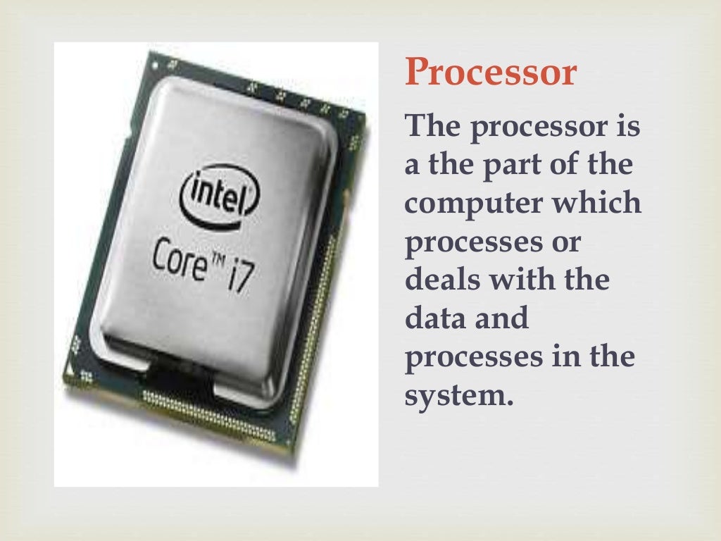 Parts of the system unit