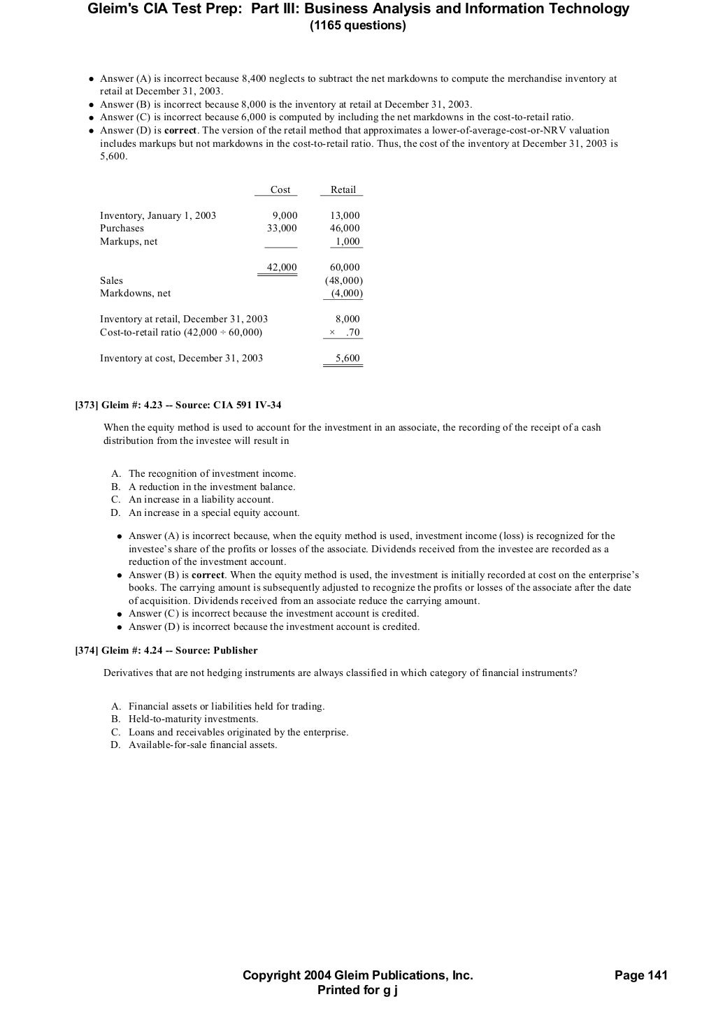 IIA-CIA-Part3最新問題