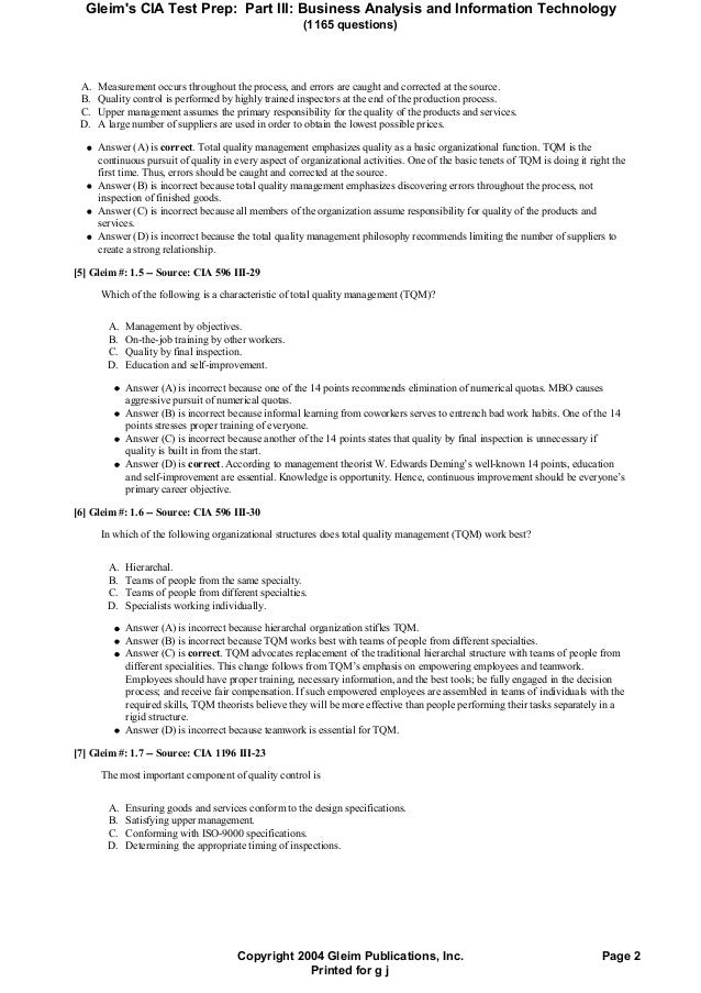 IIA-CIA-Part3 Zertifikatsfragen