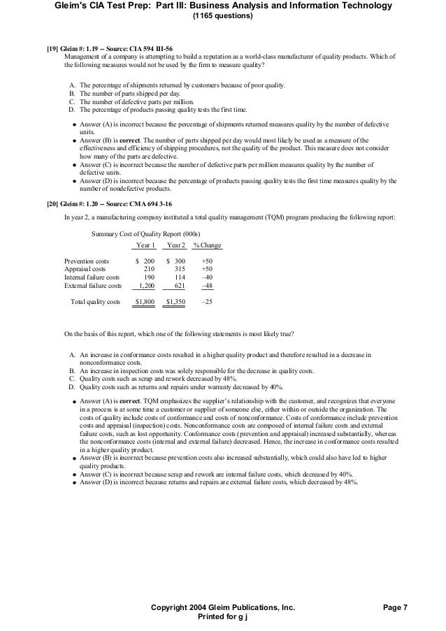 IIA-CIA-Part2 Zertifizierungsantworten