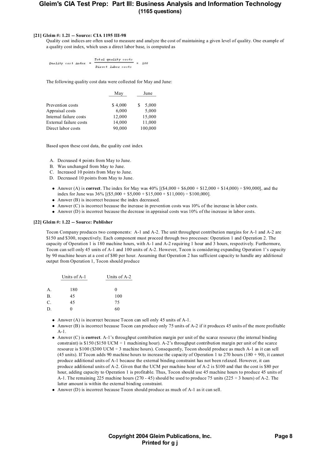 IIA-CIA-Part3 Schulungsunterlagen