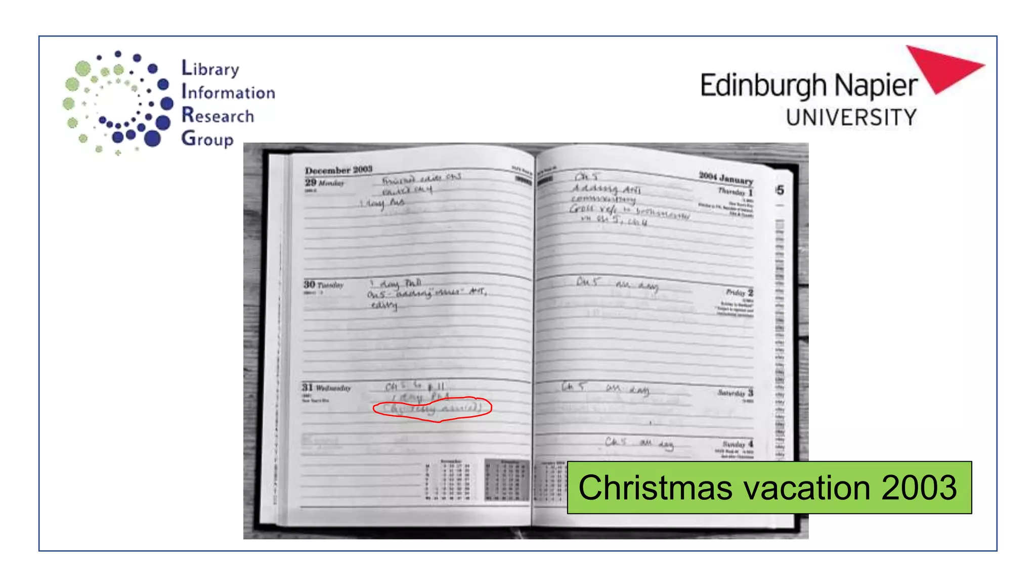 Christmas vacation 2003
 