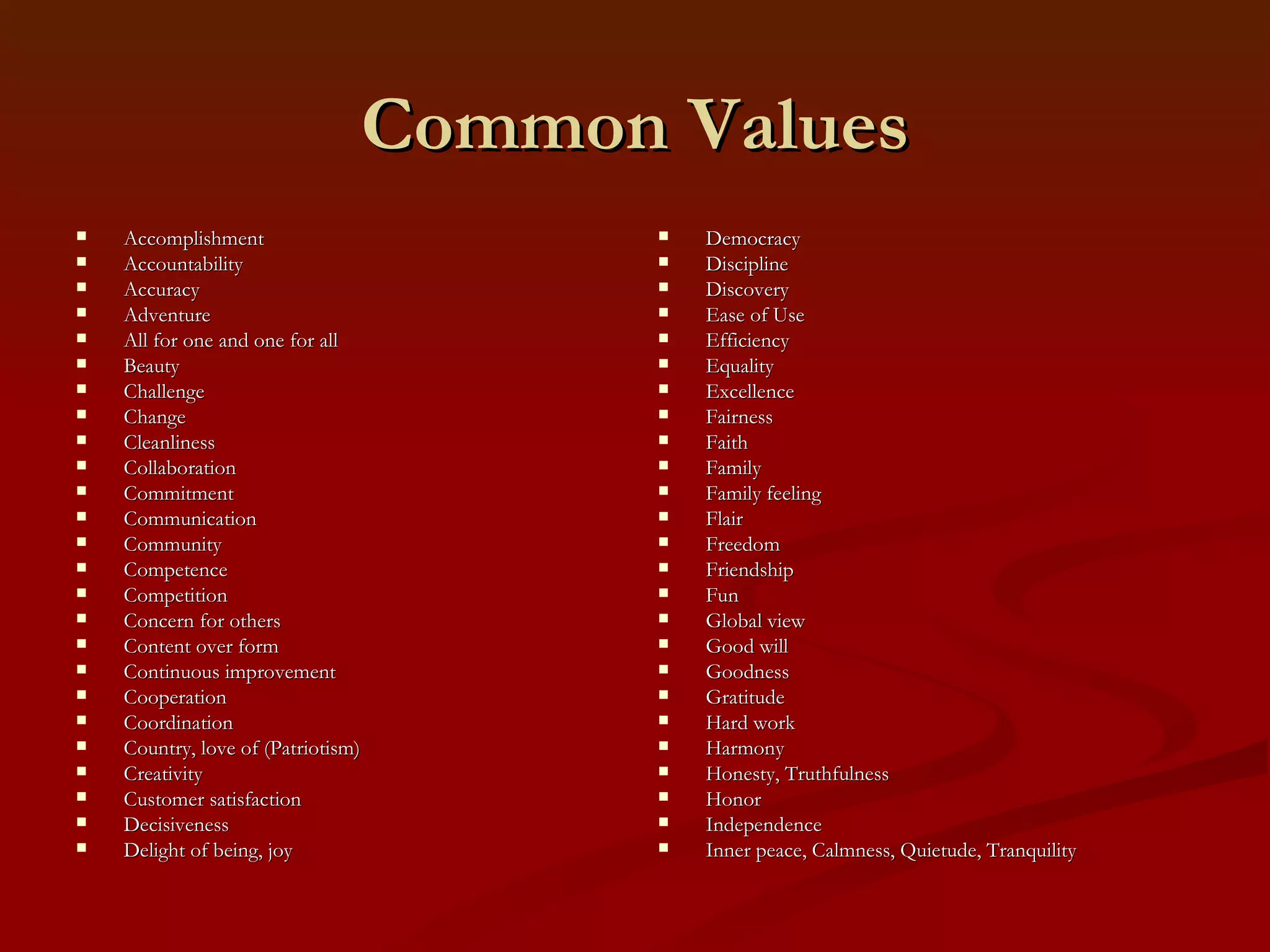 What does it mean to us? We should be working  the hardest  at achieving things that we value  the most . 