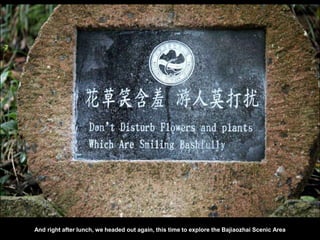 And right after lunch, we headed out again, this time to explore the Bajiaozhai Scenic Area
 