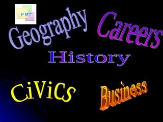 Careers Civics Business Geography History P M I 